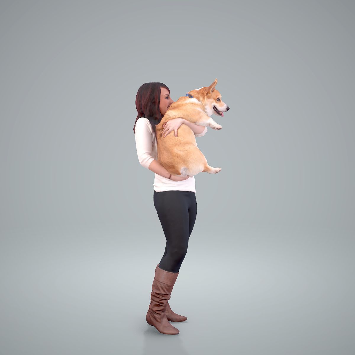 Woman Holding Dog CWom0209-HD2-O01P01-S 3D model_26