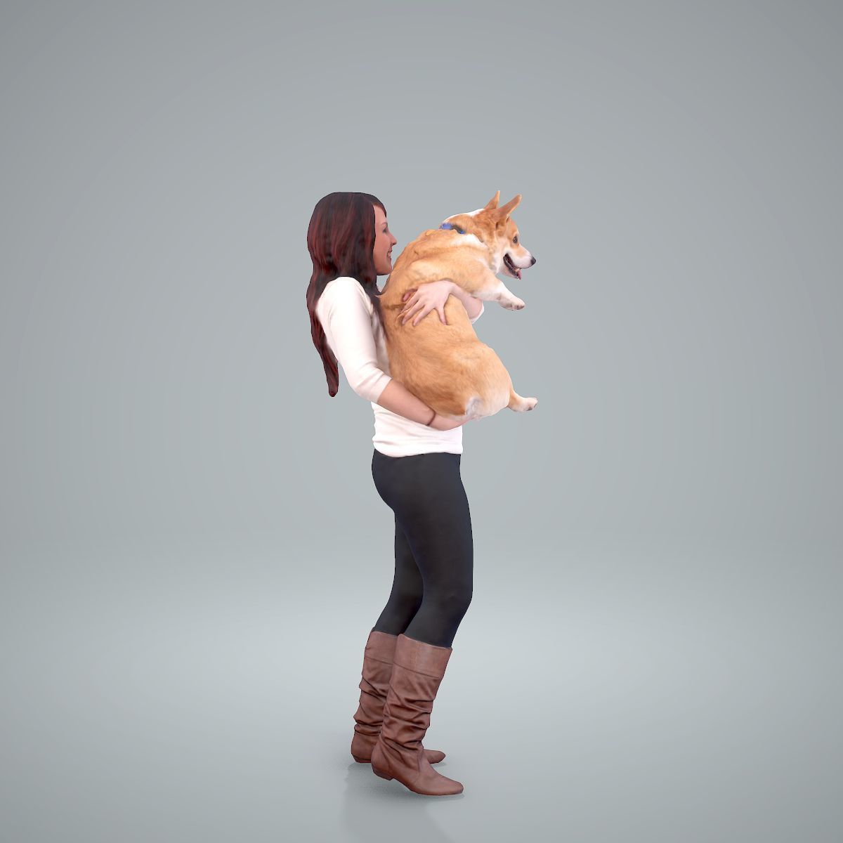 Woman Holding Dog CWom0209-HD2-O01P01-S 3D model_24