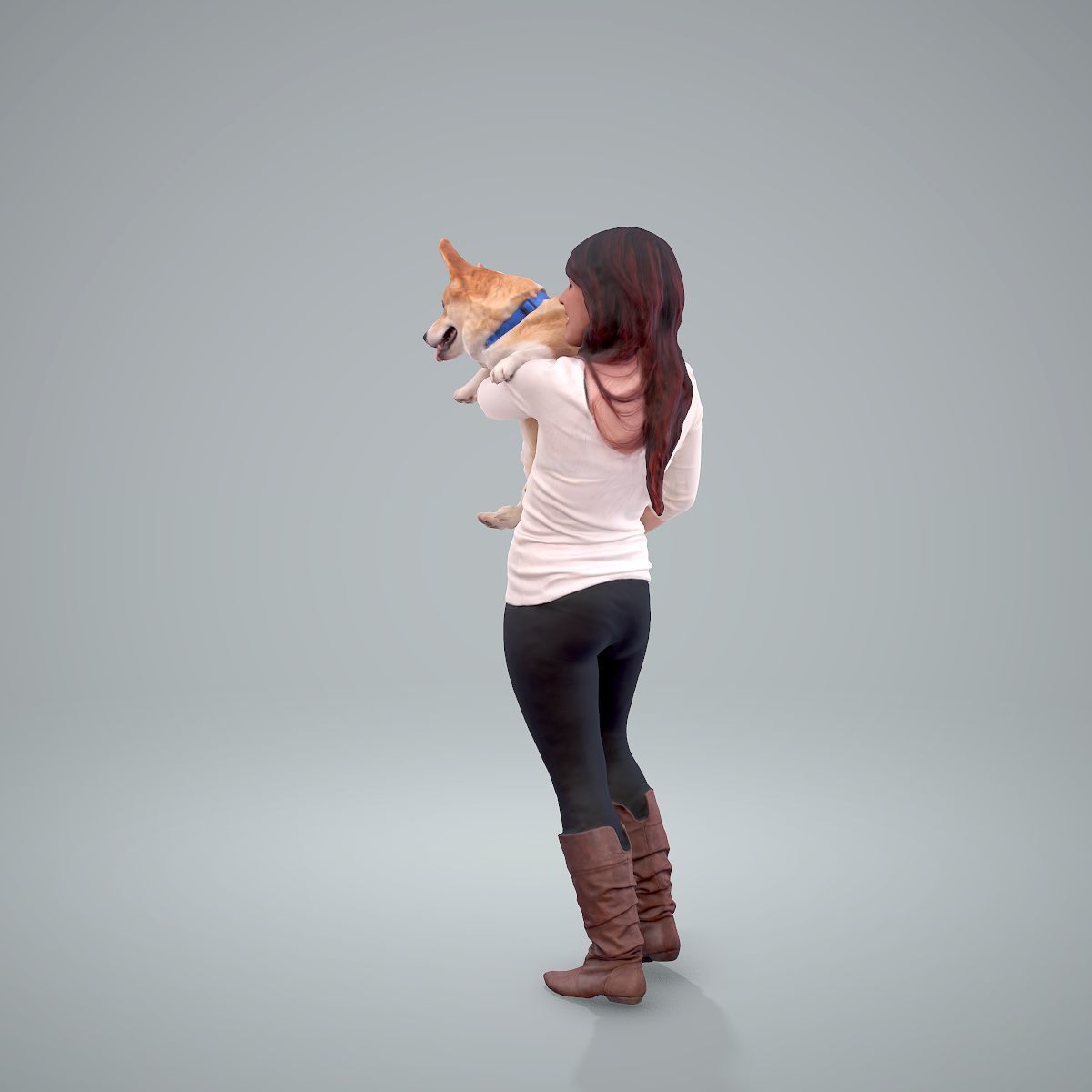 Woman Holding Dog CWom0209-HD2-O01P01-S 3D model_10