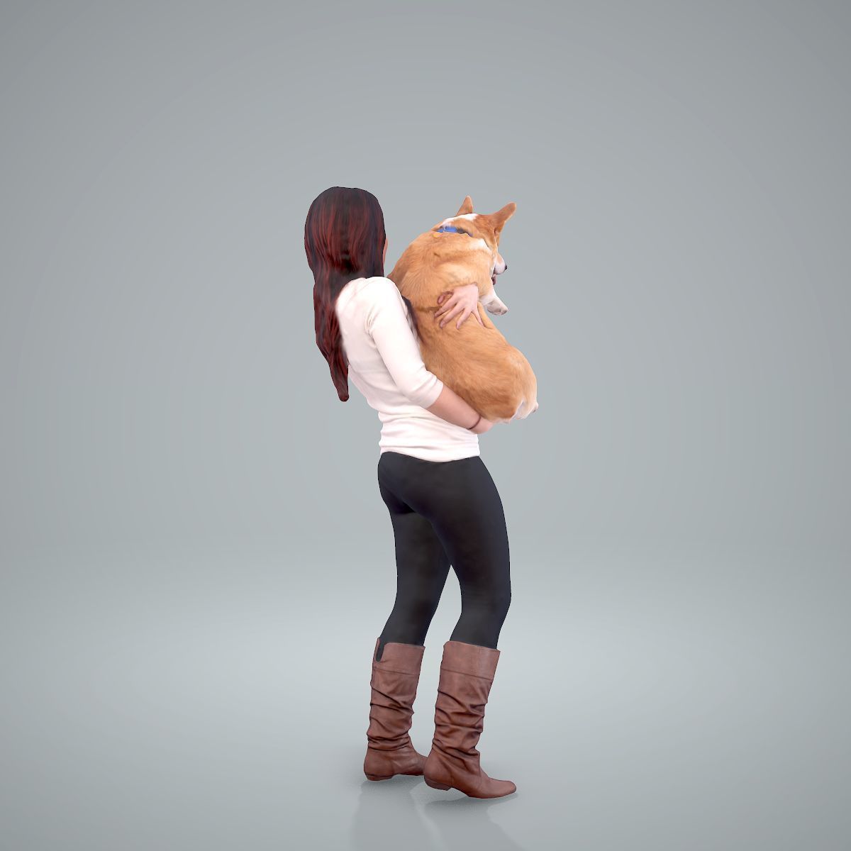 Woman Holding Dog CWom0209-HD2-O01P01-S 3D model_21