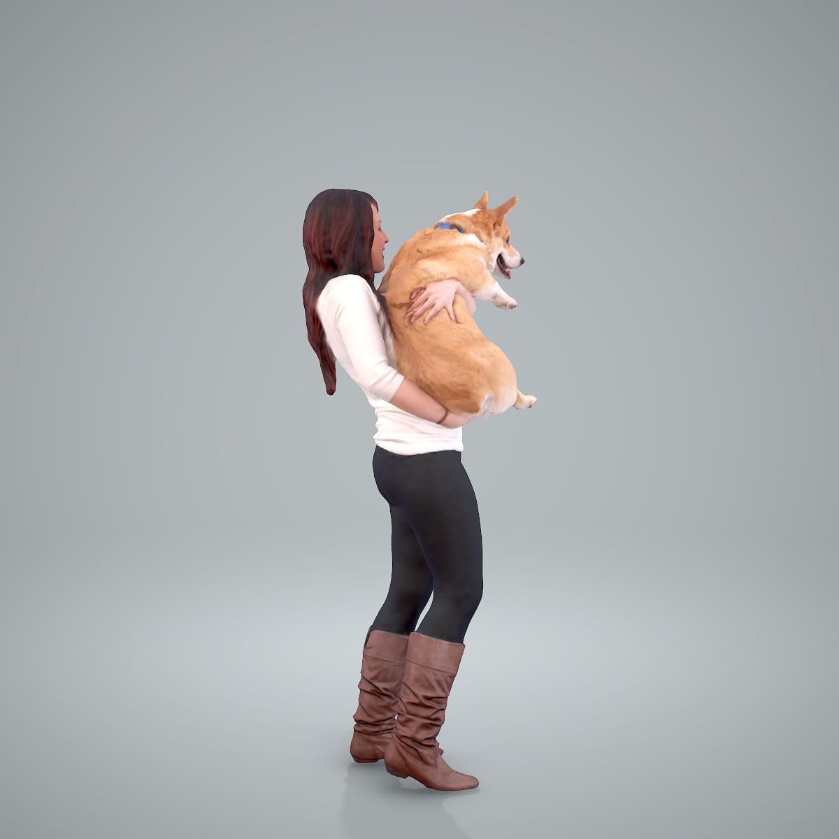 Woman Holding Dog CWom0209-HD2-O01P01-S 3D model_23
