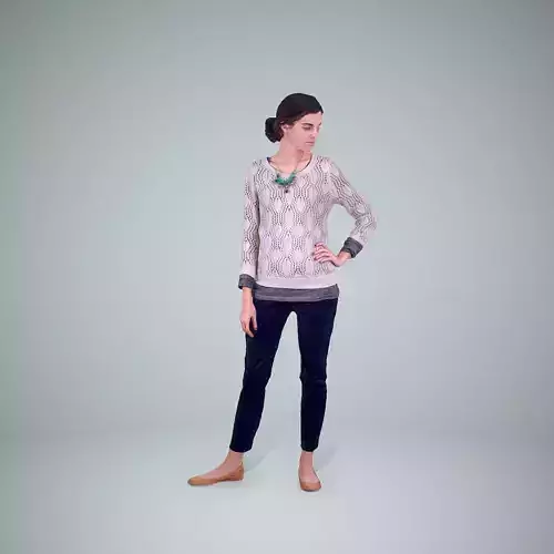 Casual Woman with Pink Sweater CWom0208-HD2-O01P02-S