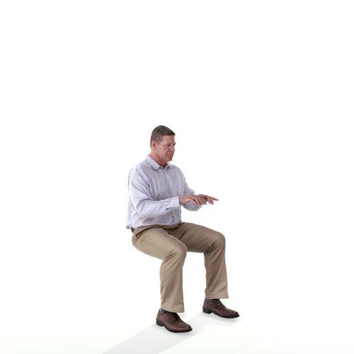 Office Man Sitting Typing CMan0224-HD2-O02P02-S 3D model
