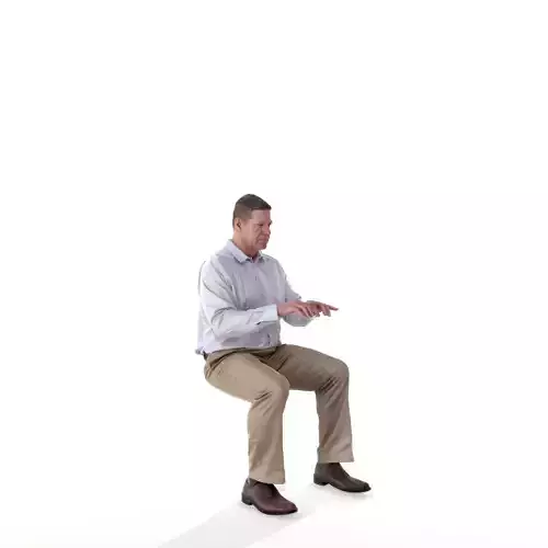 Office Man Sitting Typing CMan0224-HD2-O02P02-S 3D model