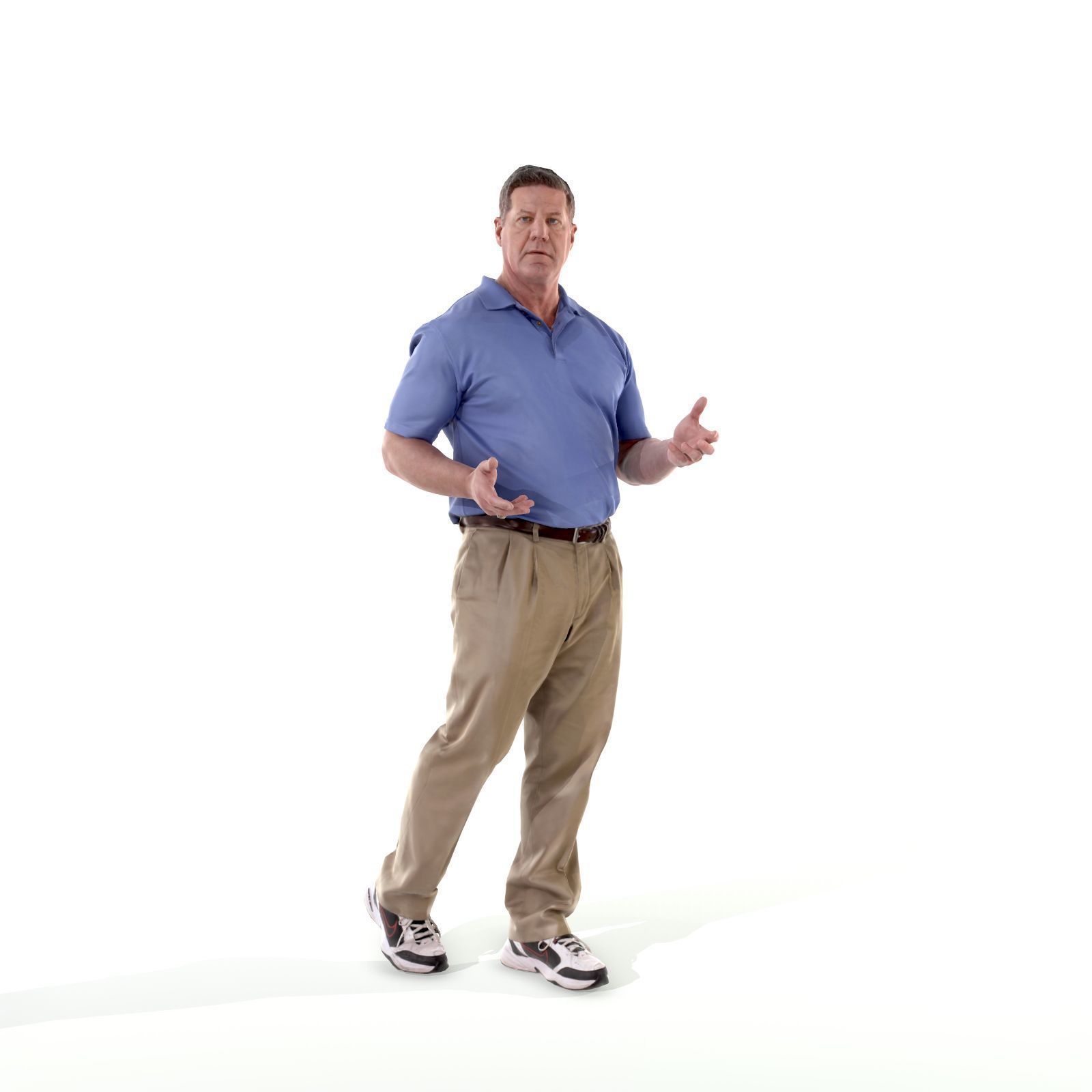 Talking Man with Blue Shirt CMan0224-HD2-O01P01-S 3D model_1