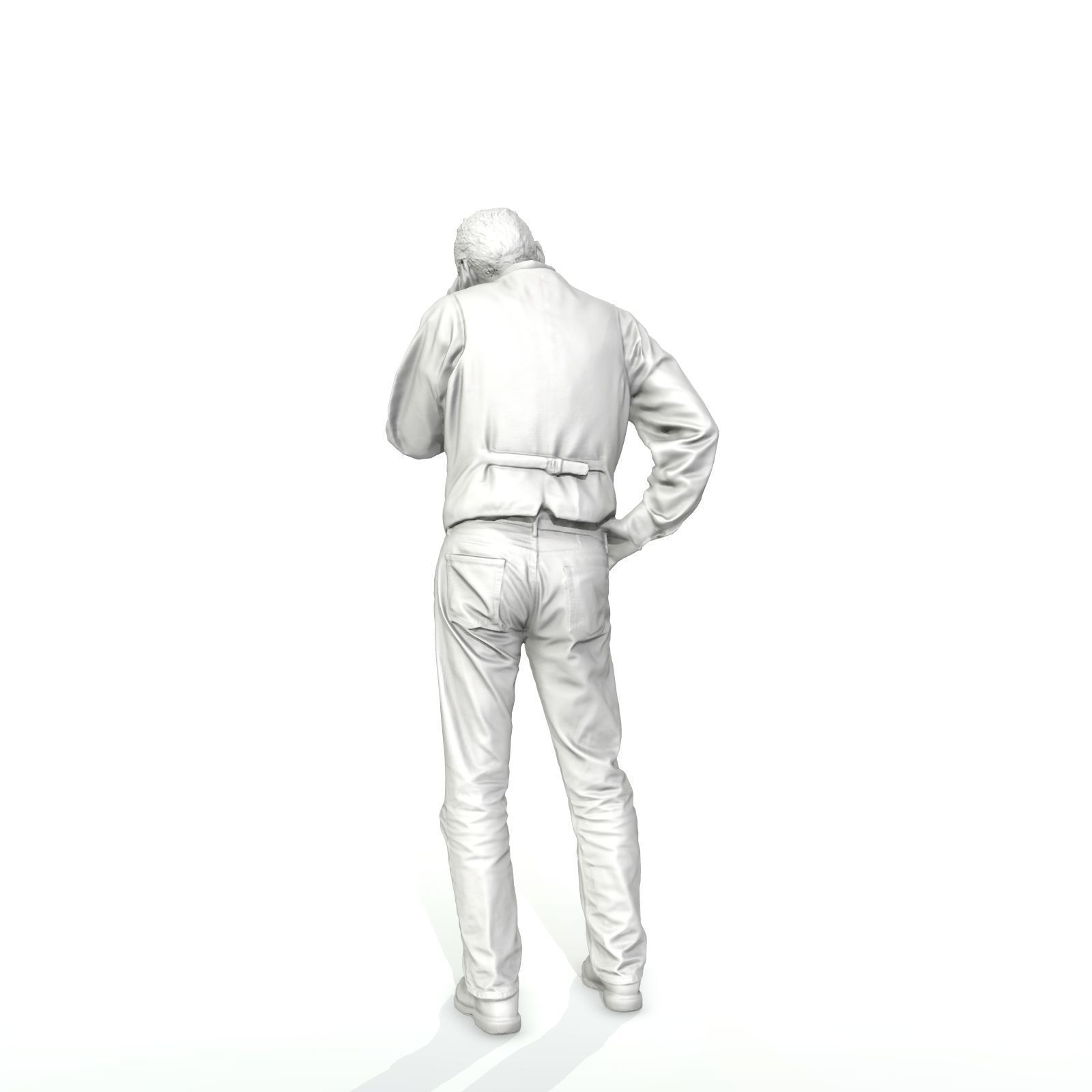 Casual Man Talking on Phone 3D model_57