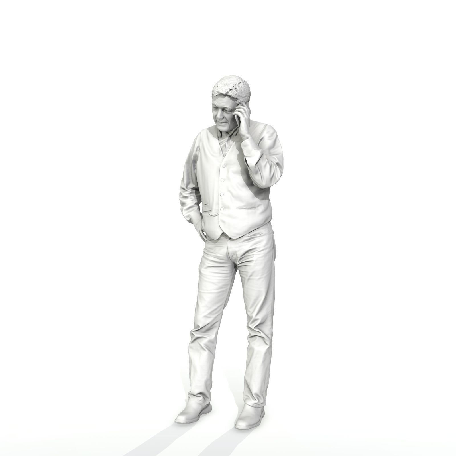 Casual Man Talking on Phone 3D model_71