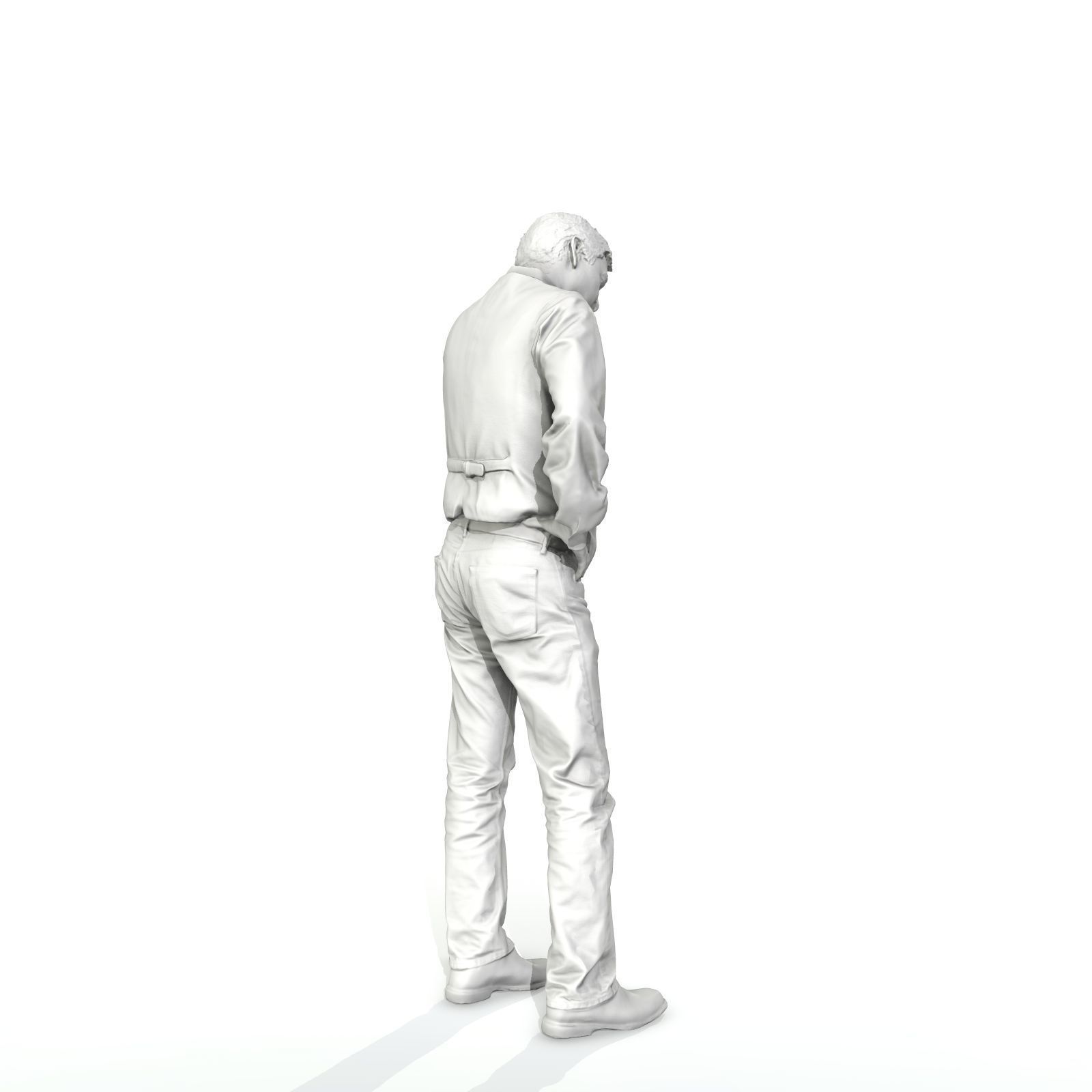 Casual Man Talking on Phone 3D model_50