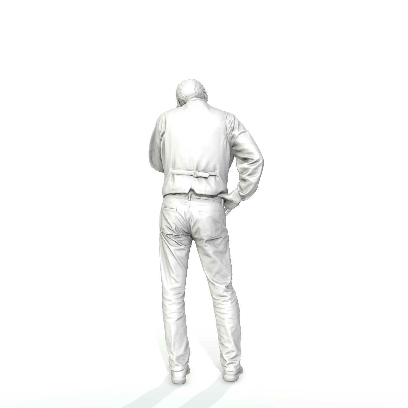 Casual Man Talking on Phone 3D model_55