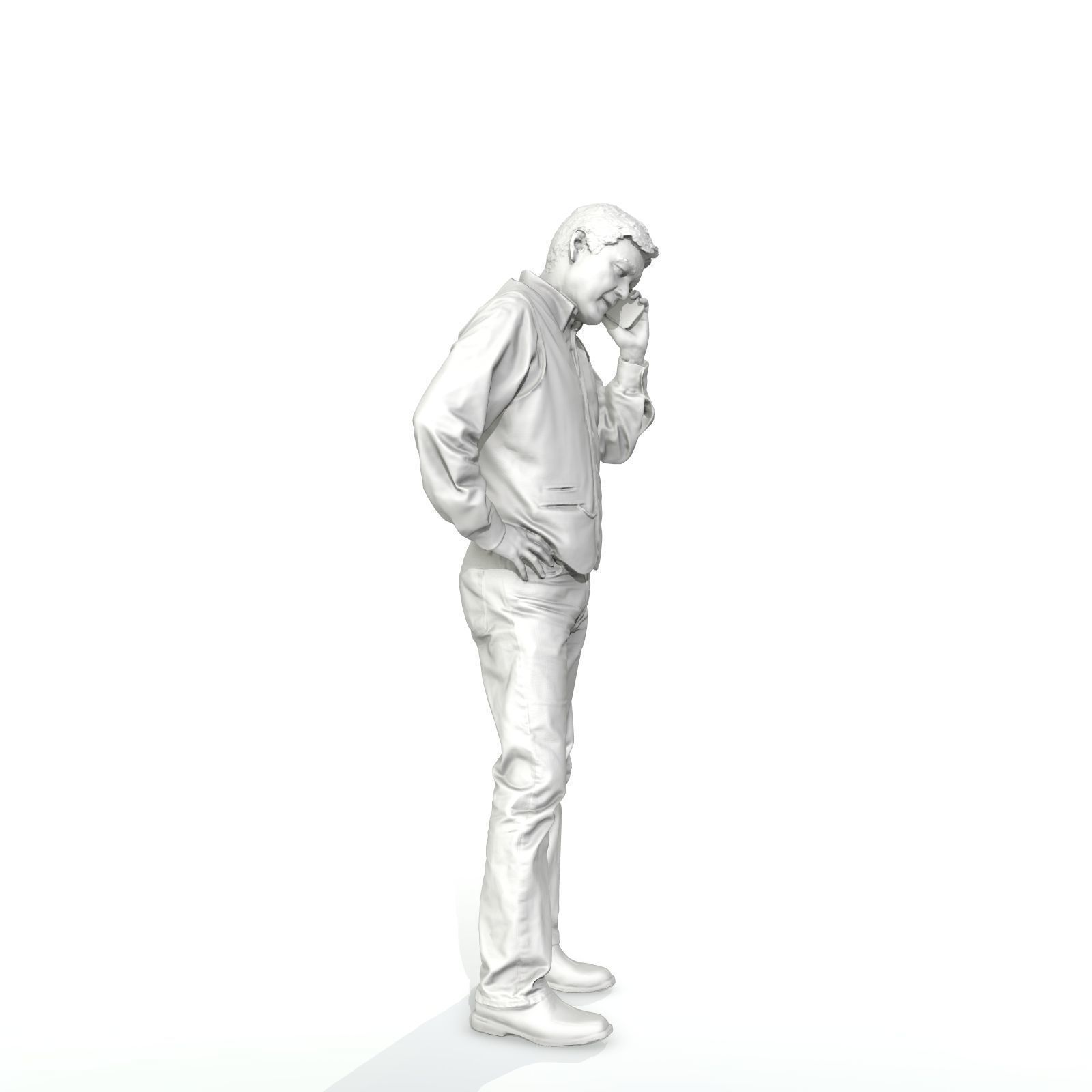 Casual Man Talking on Phone 3D model_45