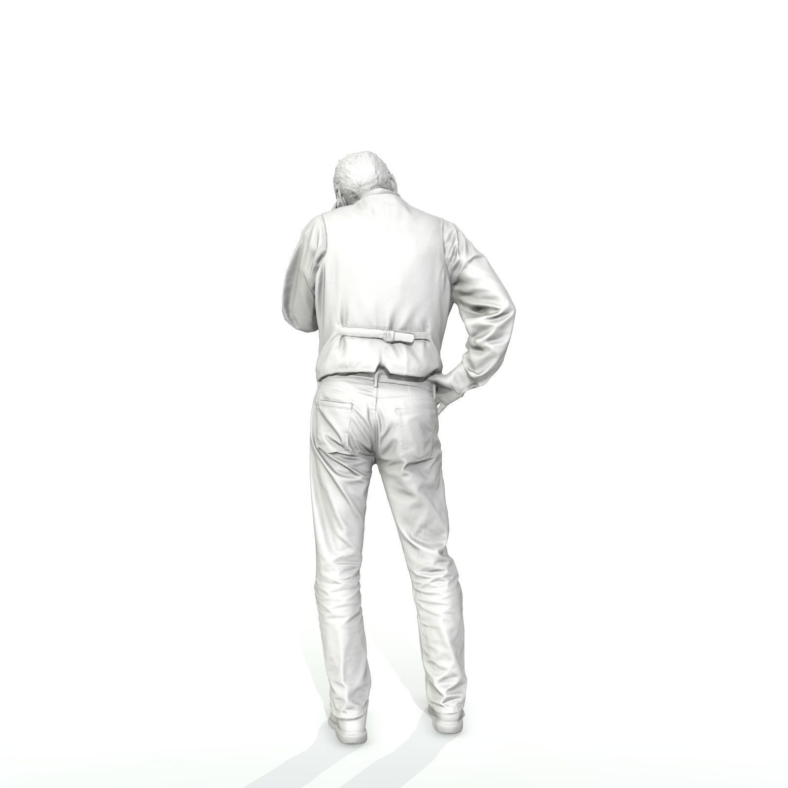 Casual Man Talking on Phone 3D model_56