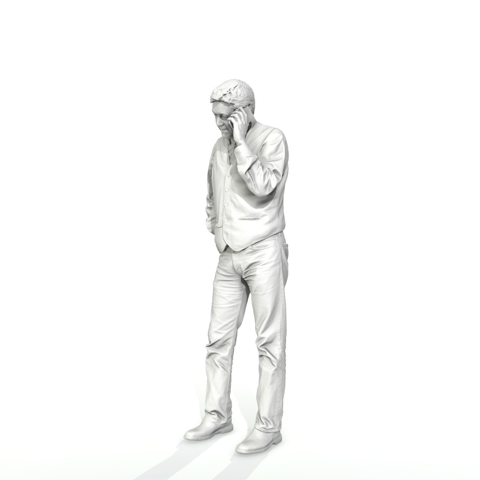 Casual Man Talking on Phone 3D model_69