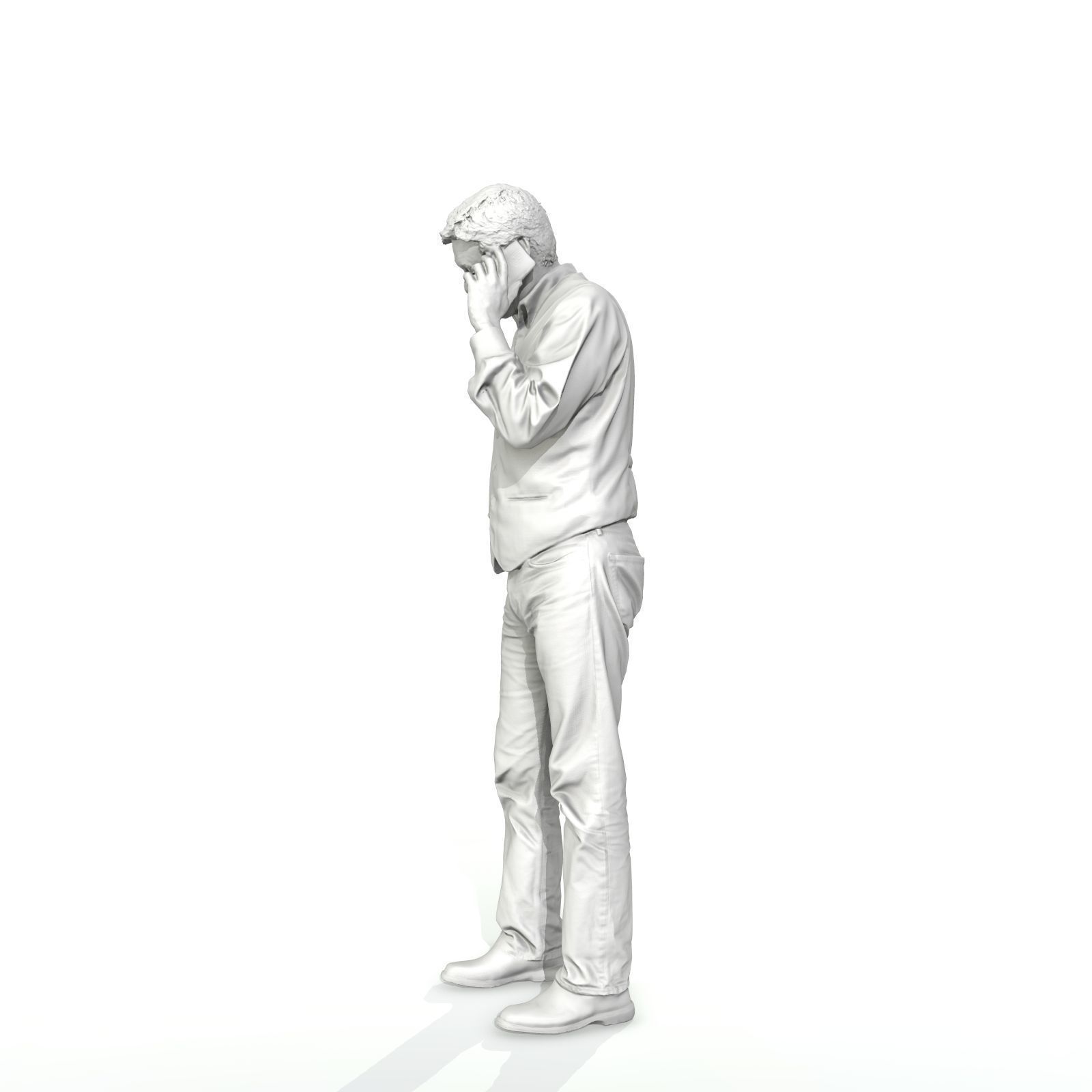 Casual Man Talking on Phone 3D model_66