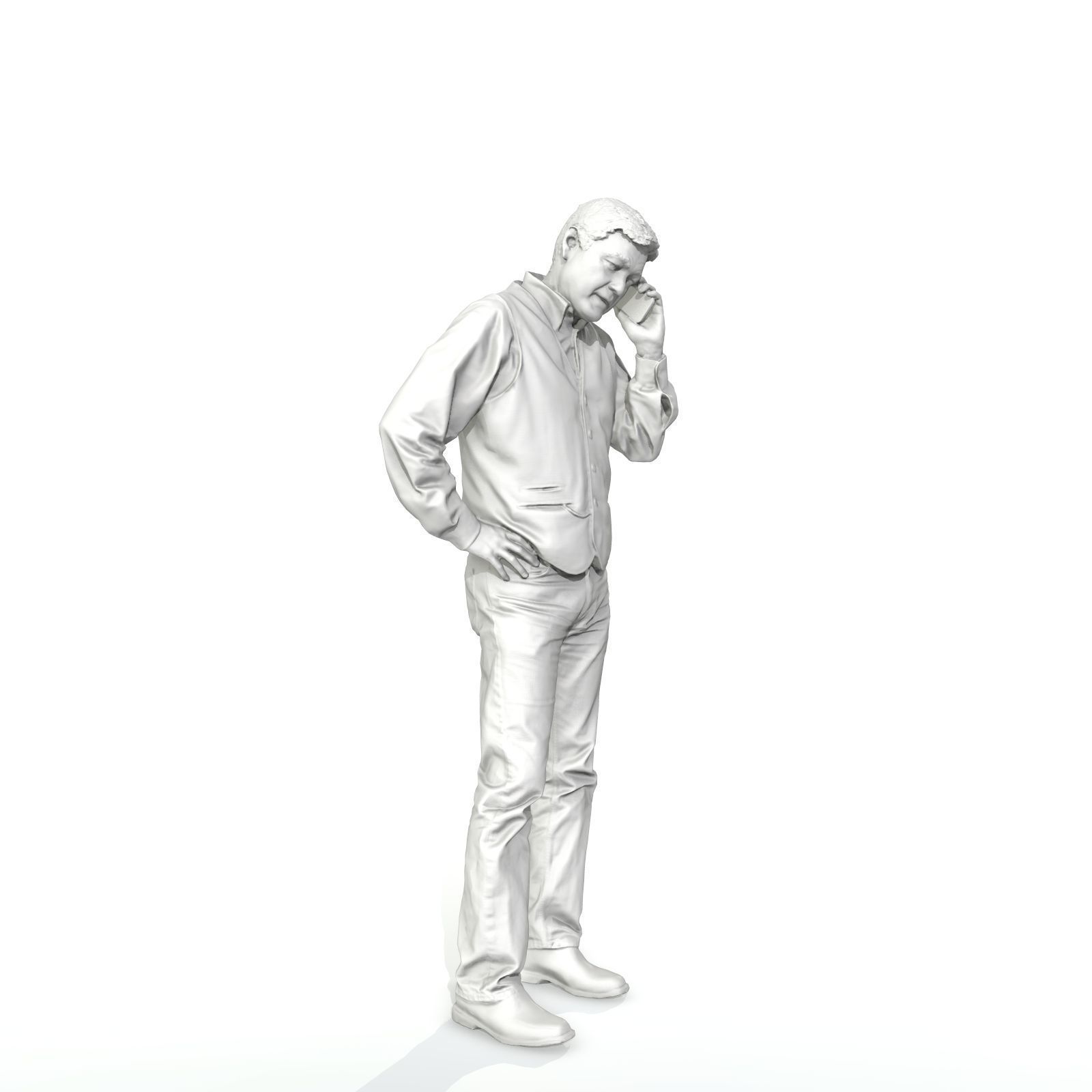 Casual Man Talking on Phone 3D model_43