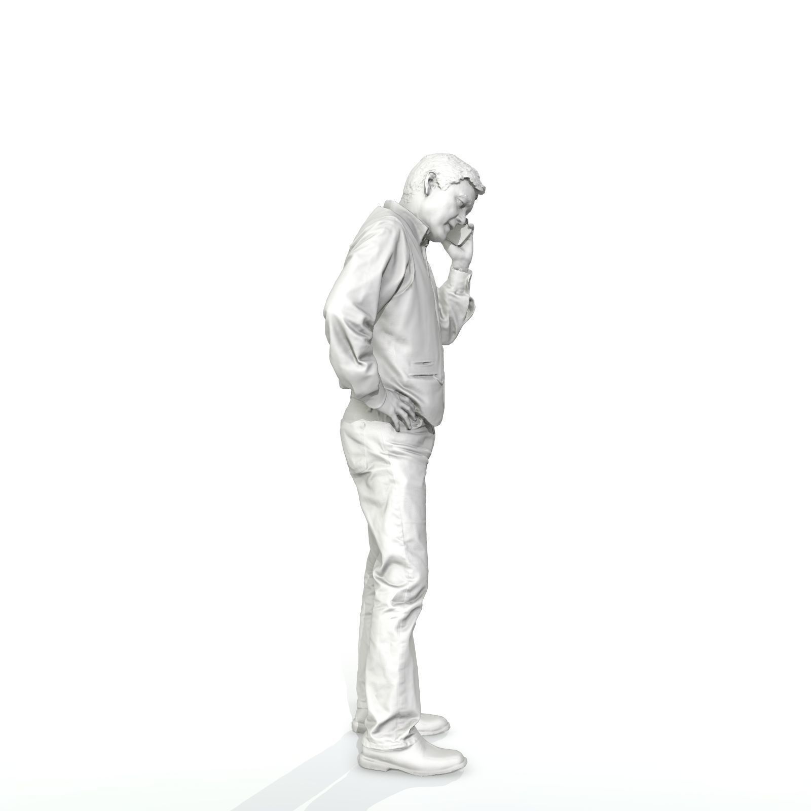 Casual Man Talking on Phone 3D model_46