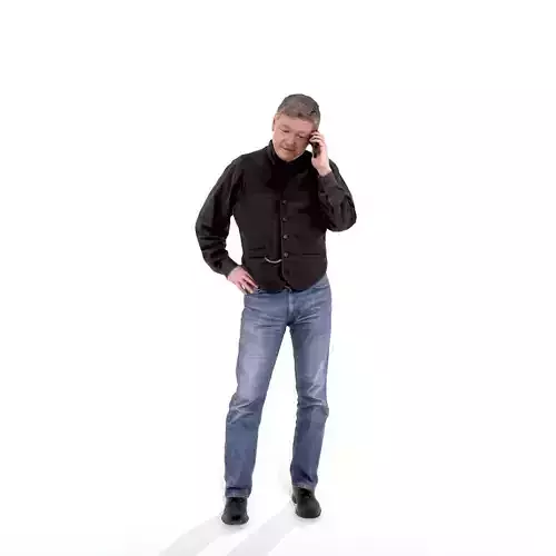 Casual Man Talking on Phone