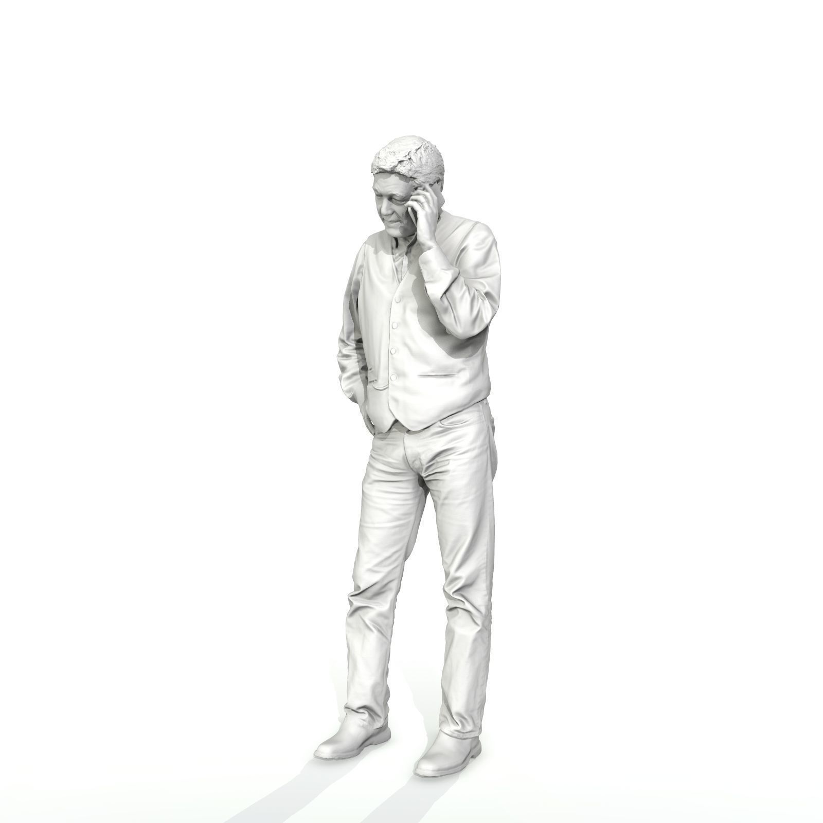 Casual Man Talking on Phone 3D model_70