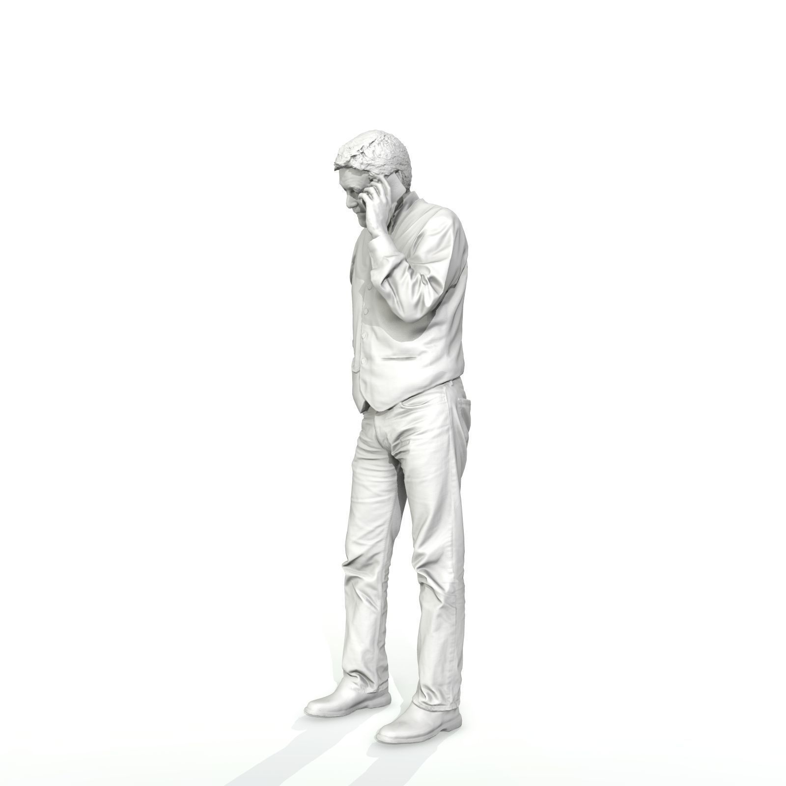 Casual Man Talking on Phone 3D model_68