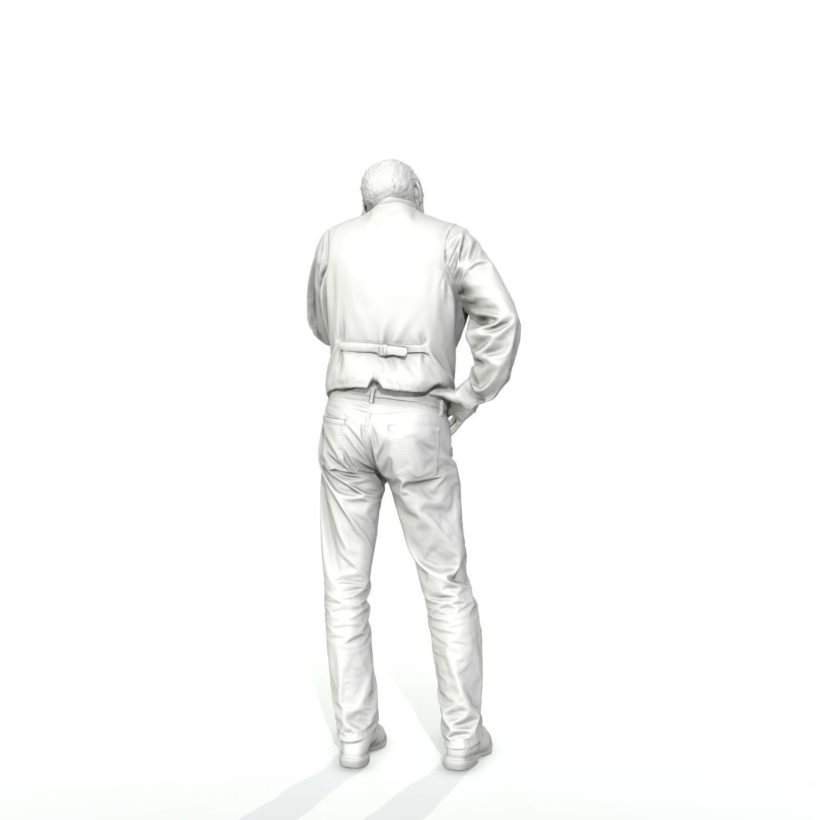 Casual Man Talking on Phone 3D model_54