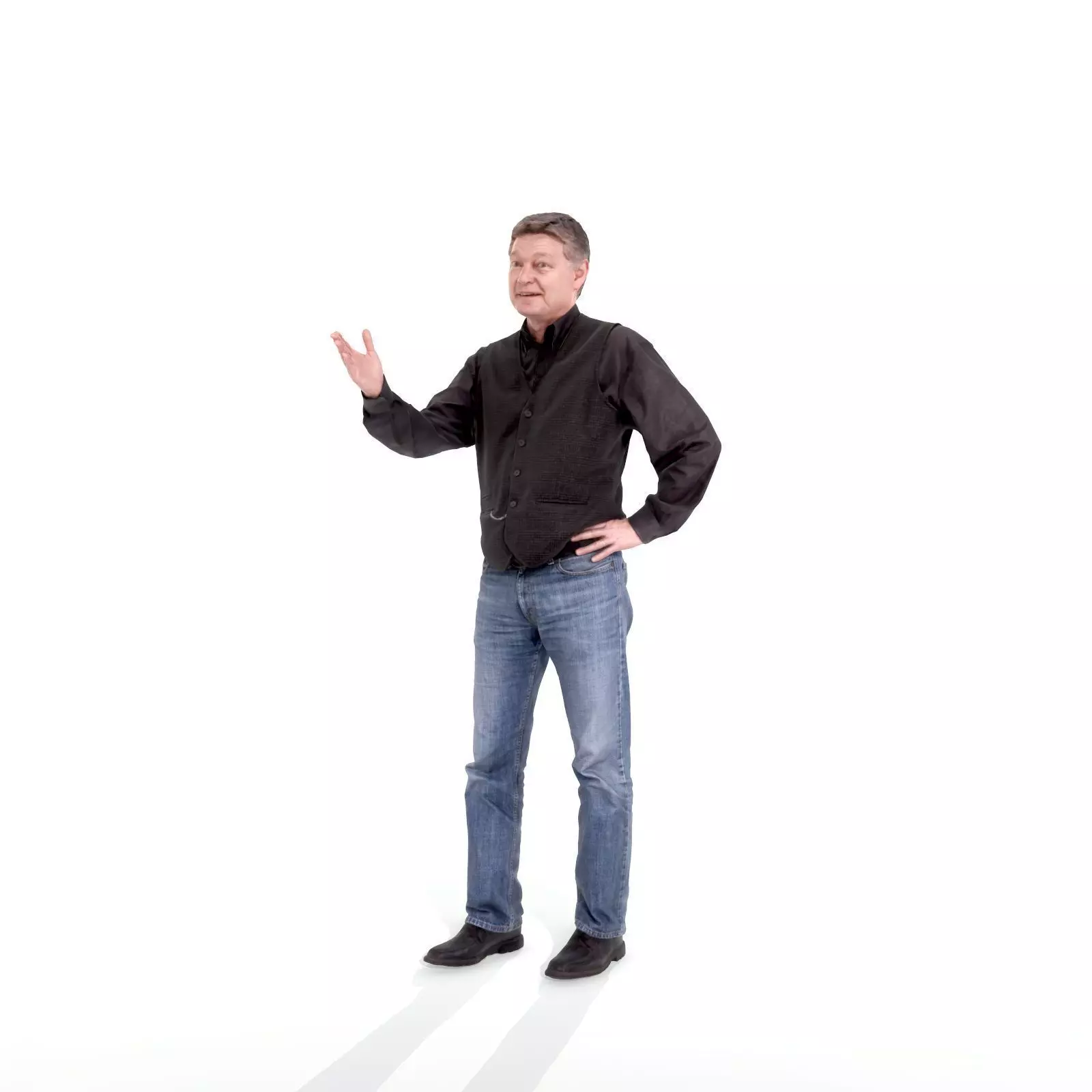 Casual Man Standing Talking CMan0223-HD2-O01P01-S 3D model