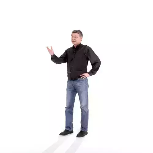 Casual Man Standing Talking CMan0223-HD2-O01P01-S 3D model