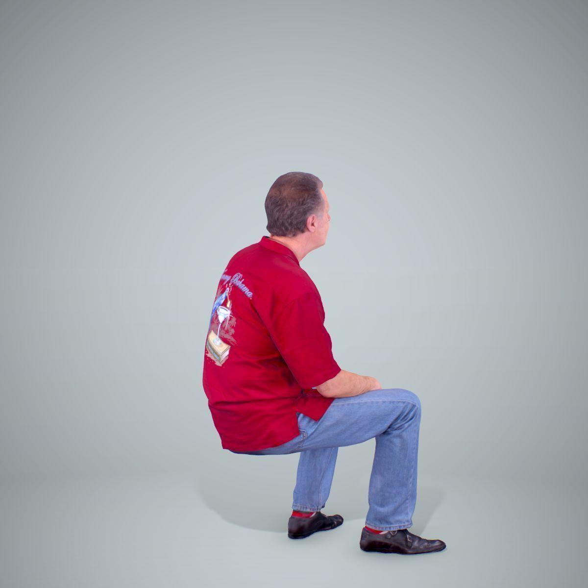 Sitting Man with Red Shirt CMan0220-HD2-O01P01-S 3D model_24