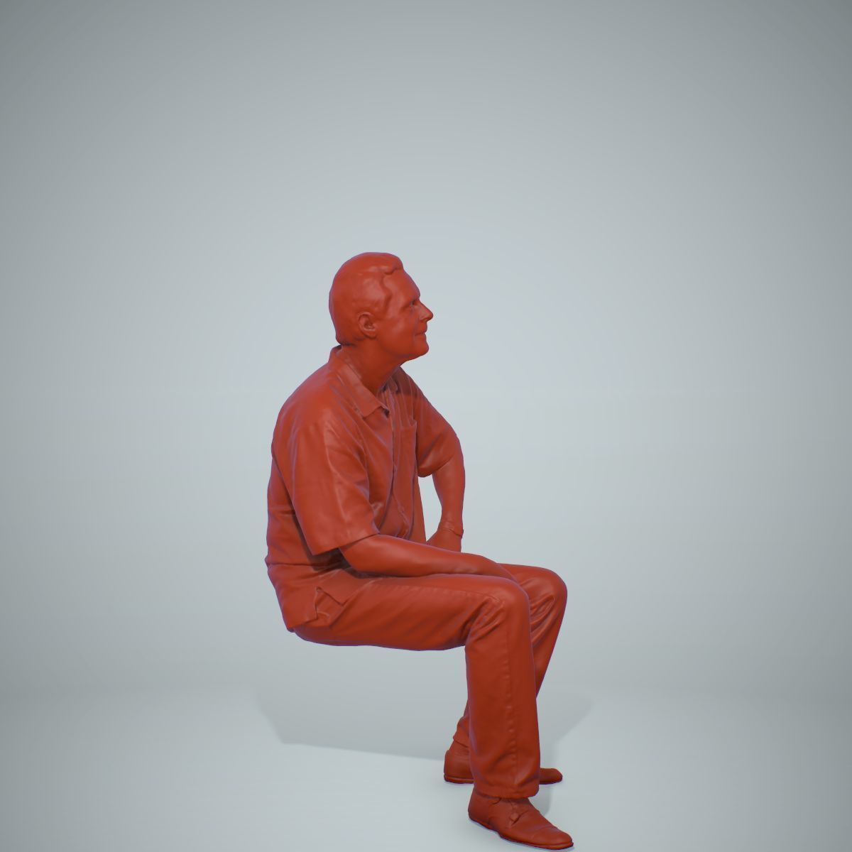 Sitting Man with Red Shirt CMan0220-HD2-O01P01-S 3D model_65