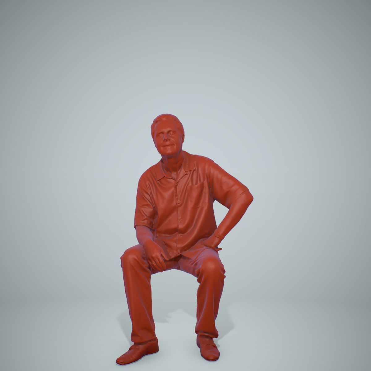 Sitting Man with Red Shirt CMan0220-HD2-O01P01-S 3D model_37