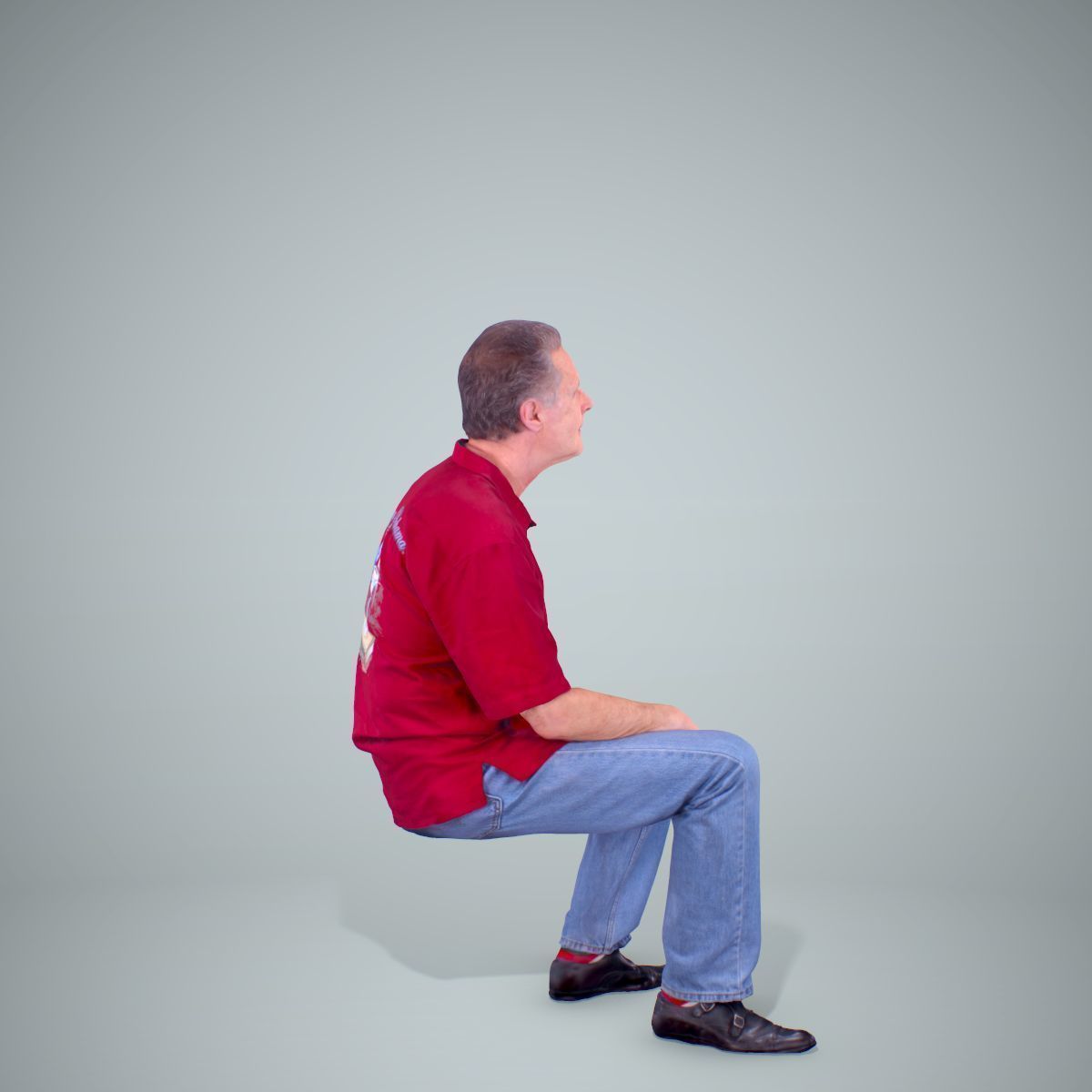 Sitting Man with Red Shirt CMan0220-HD2-O01P01-S 3D model_26
