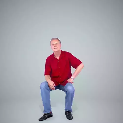 Sitting Man with Red Shirt CMan0220-HD2-O01P01-S