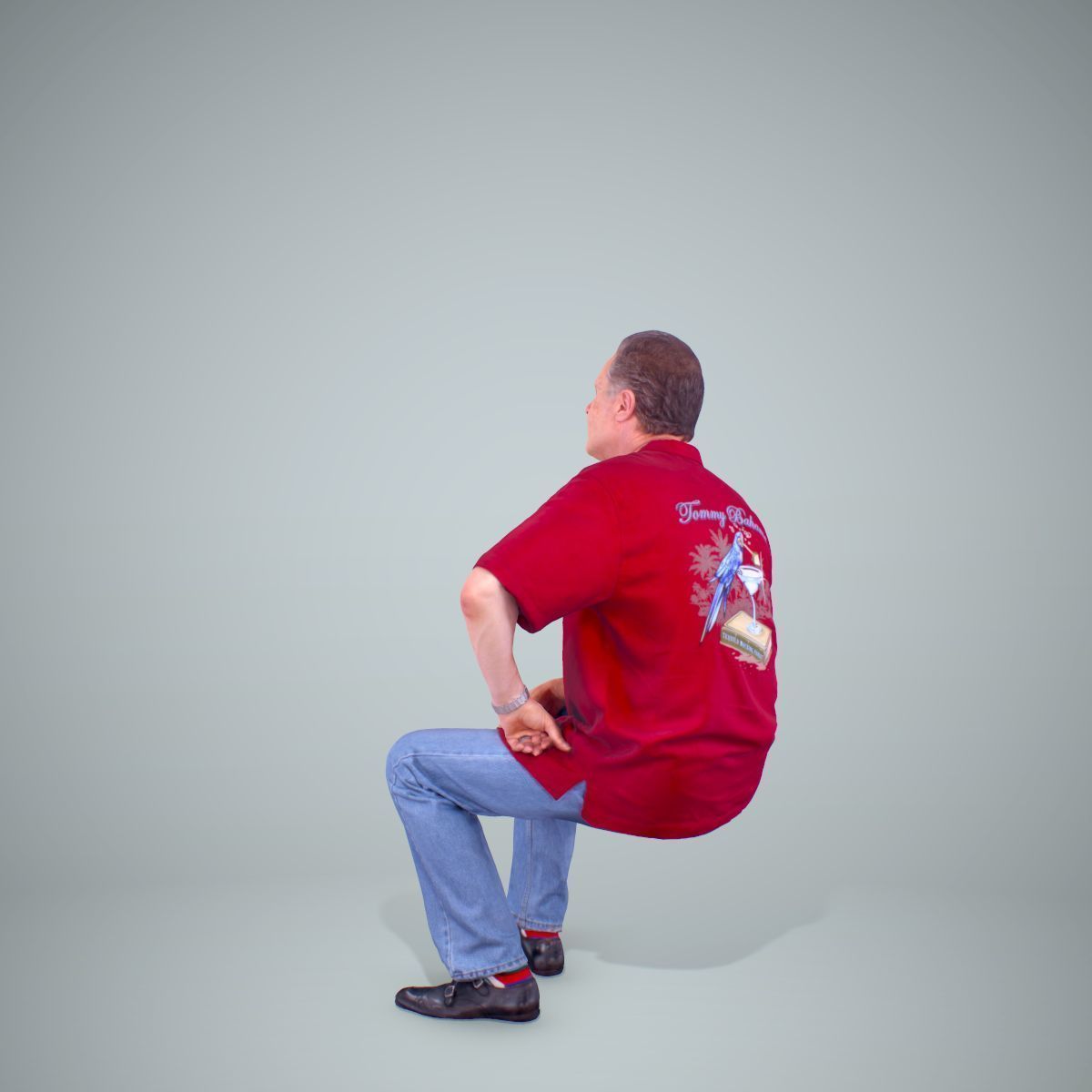 Sitting Man with Red Shirt CMan0220-HD2-O01P01-S 3D model_13