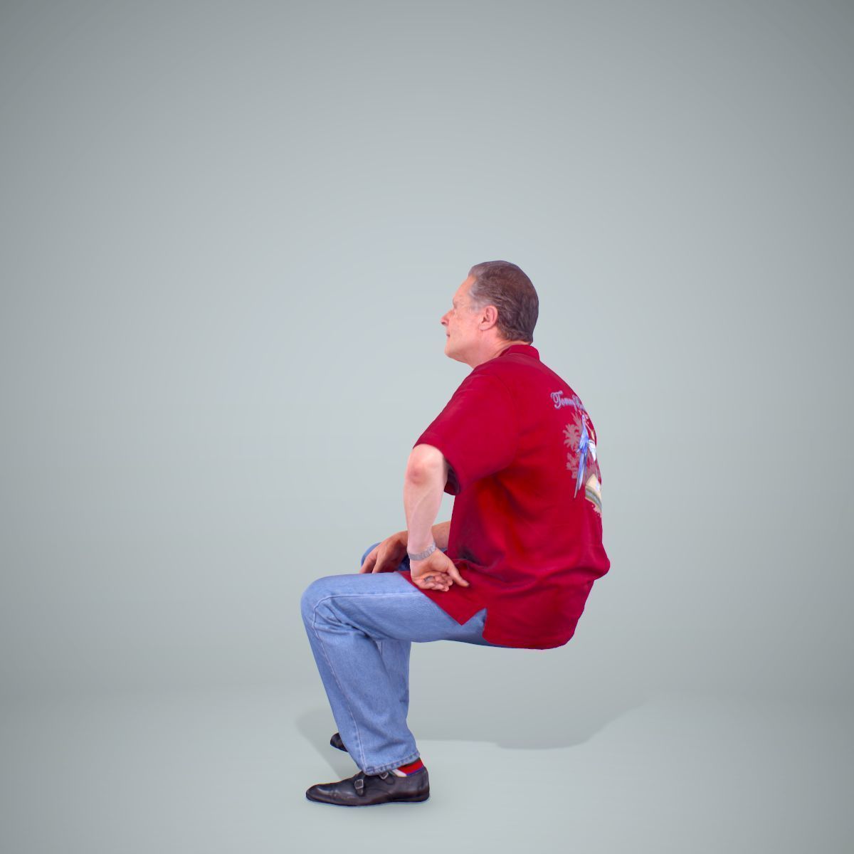 Sitting Man with Red Shirt CMan0220-HD2-O01P01-S 3D model_11