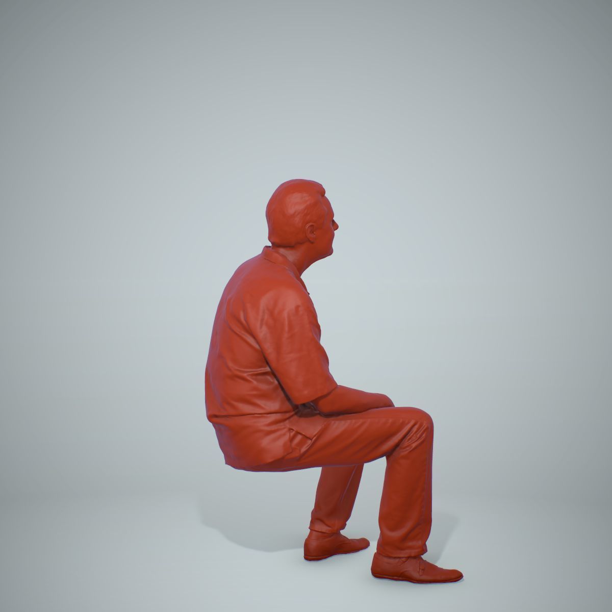 Sitting Man with Red Shirt CMan0220-HD2-O01P01-S 3D model_61