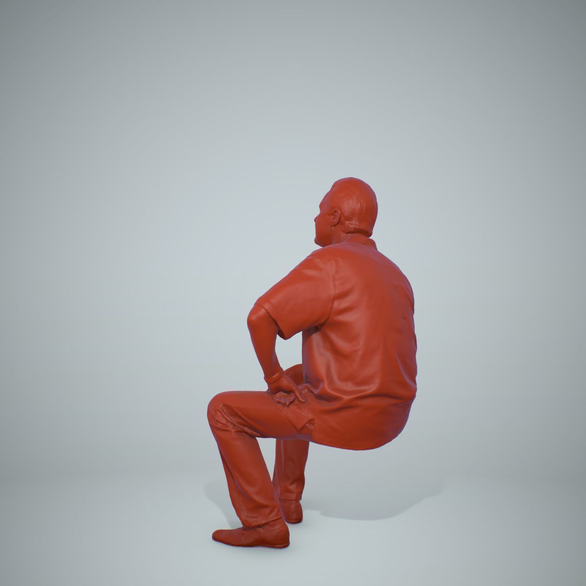 Sitting Man with Red Shirt CMan0220-HD2-O01P01-S 3D model_49