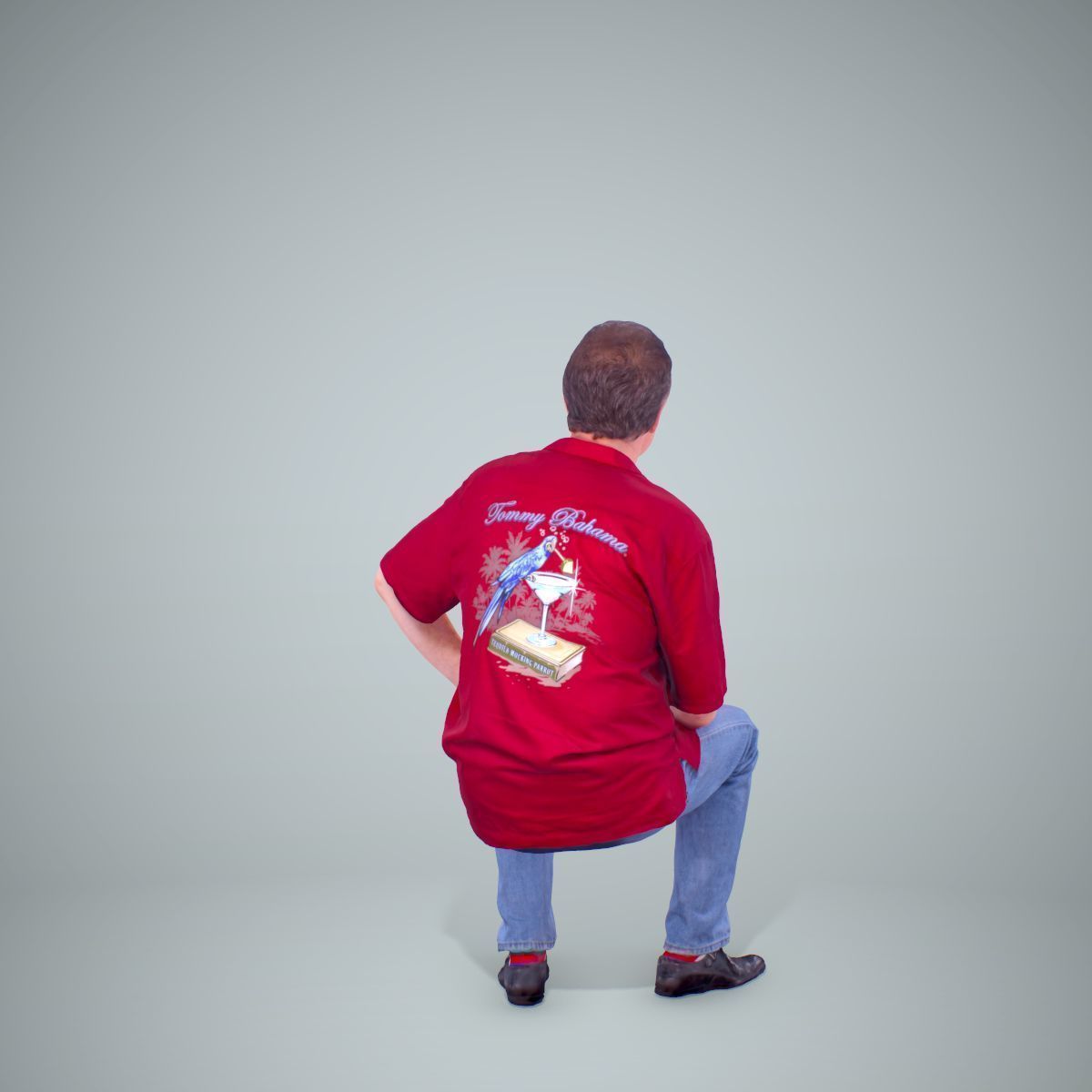 Sitting Man with Red Shirt CMan0220-HD2-O01P01-S 3D model_20