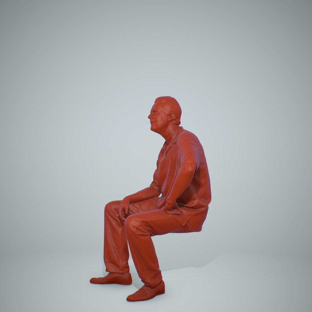 Sitting Man with Red Shirt CMan0220-HD2-O01P01-S 3D model_43