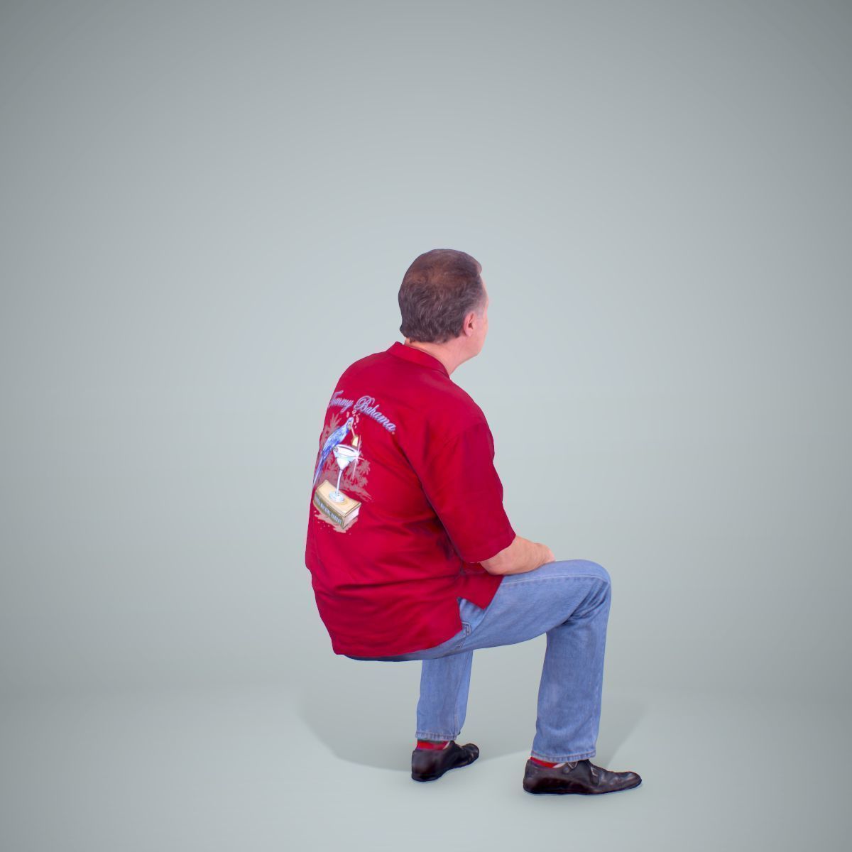 Sitting Man with Red Shirt CMan0220-HD2-O01P01-S 3D model_23