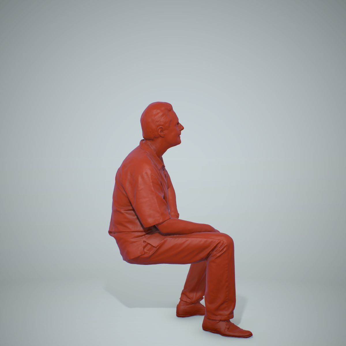 Sitting Man with Red Shirt CMan0220-HD2-O01P01-S 3D model_63