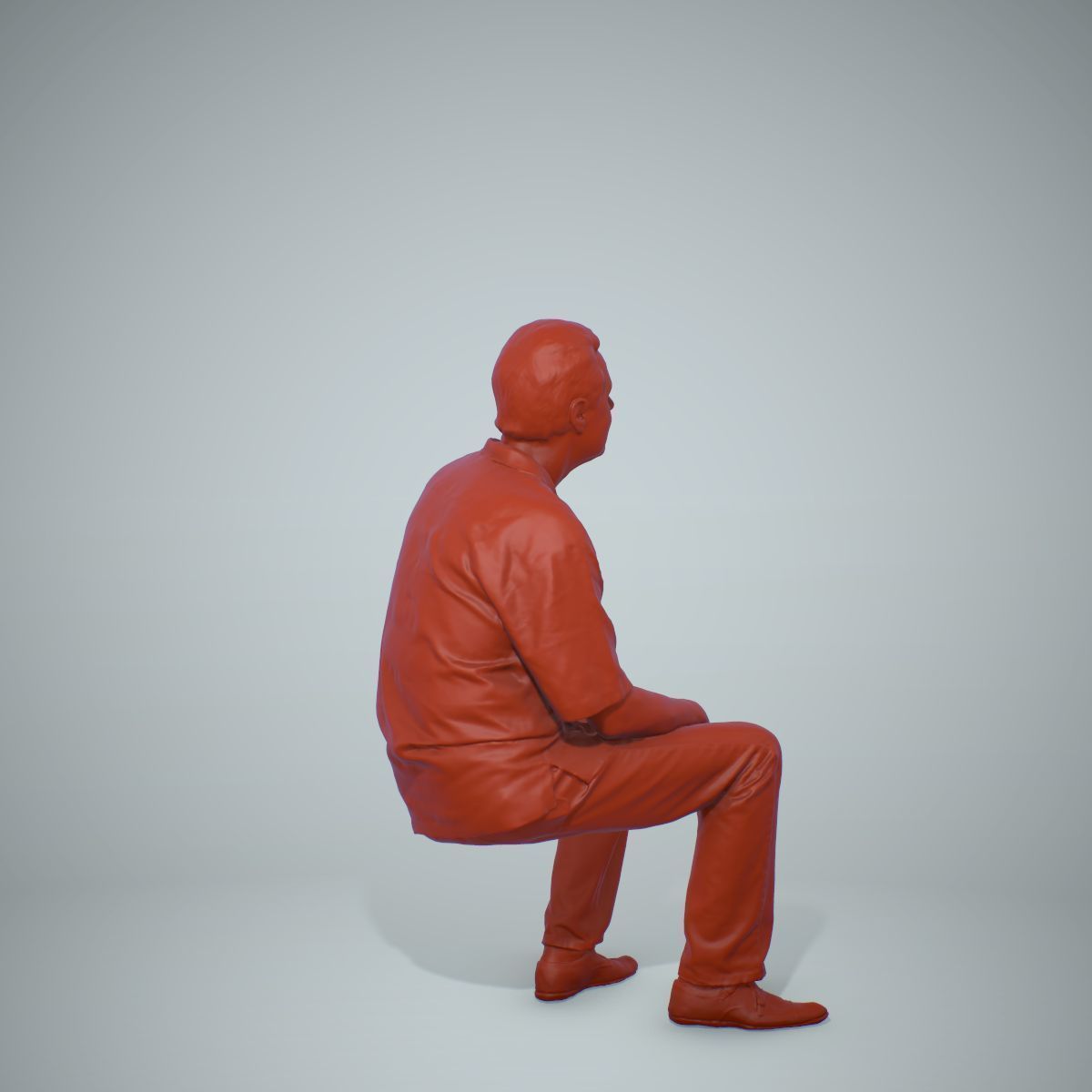 Sitting Man with Red Shirt CMan0220-HD2-O01P01-S 3D model_60