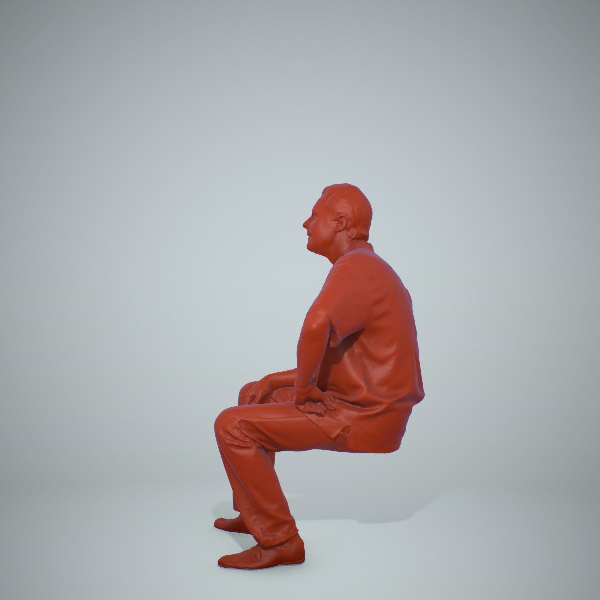 Sitting Man with Red Shirt CMan0220-HD2-O01P01-S 3D model_46