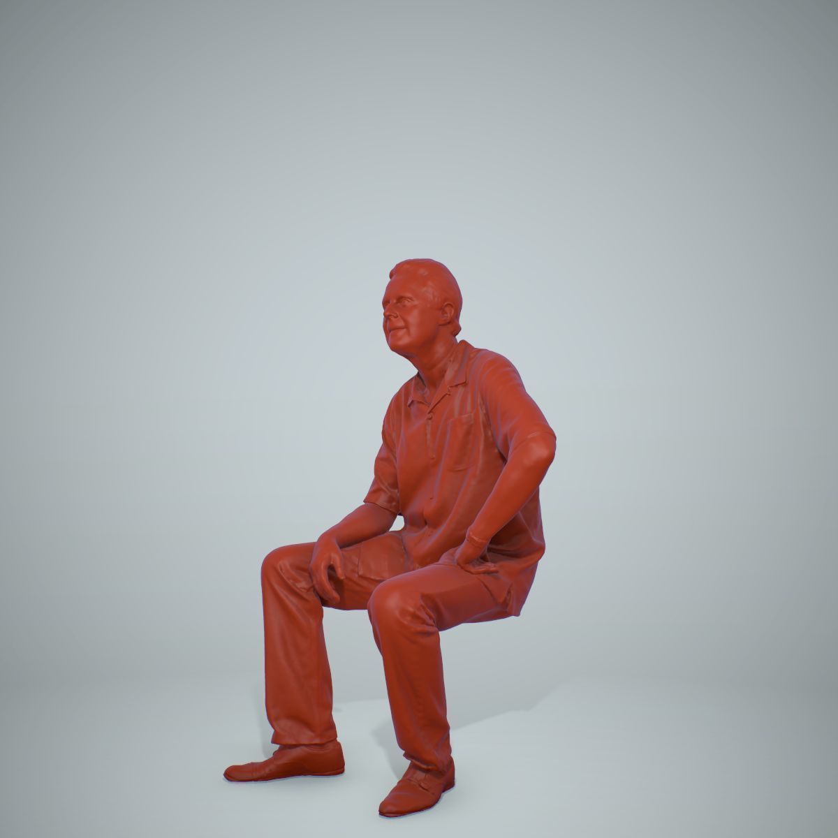 Sitting Man with Red Shirt CMan0220-HD2-O01P01-S 3D model_41