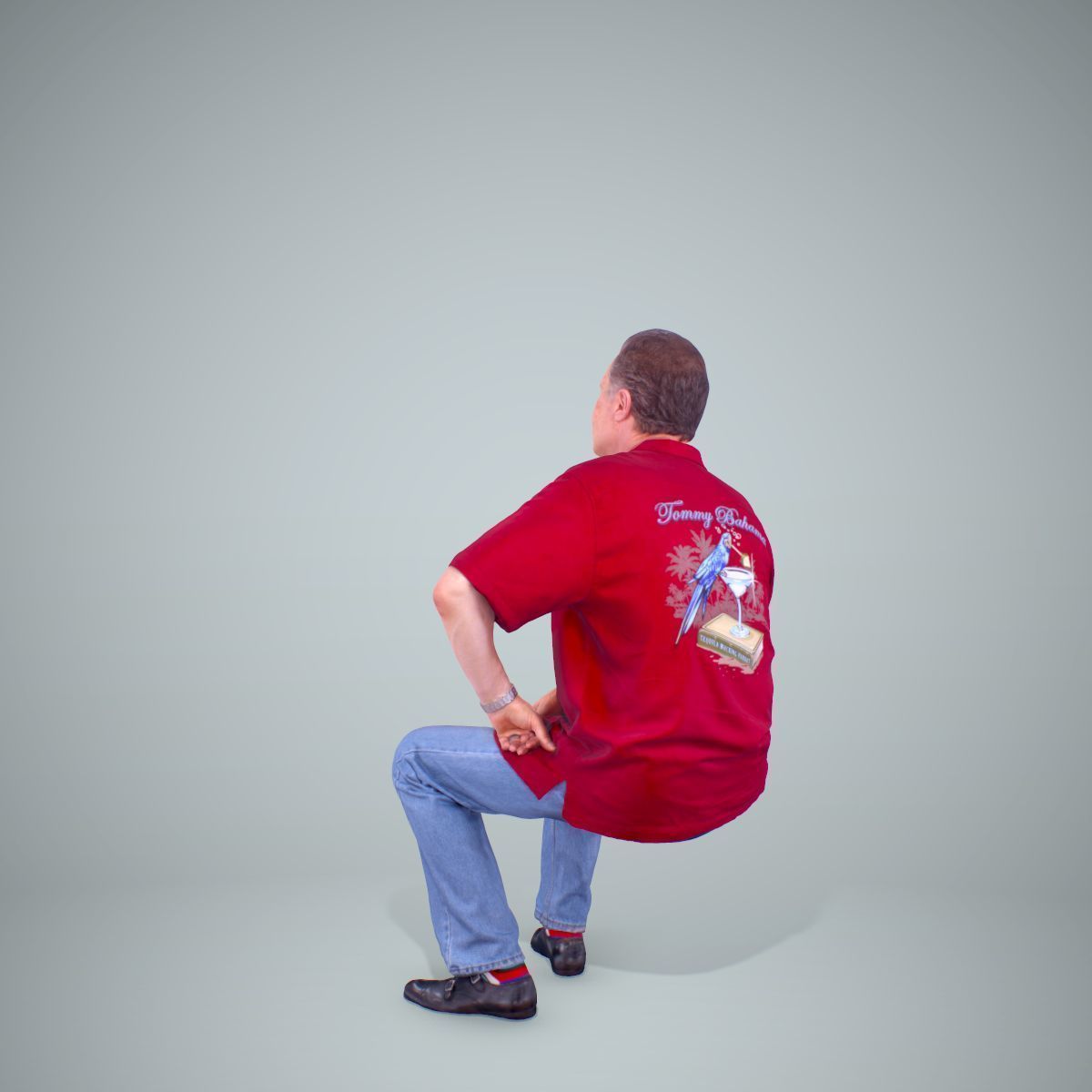 Sitting Man with Red Shirt CMan0220-HD2-O01P01-S 3D model_14