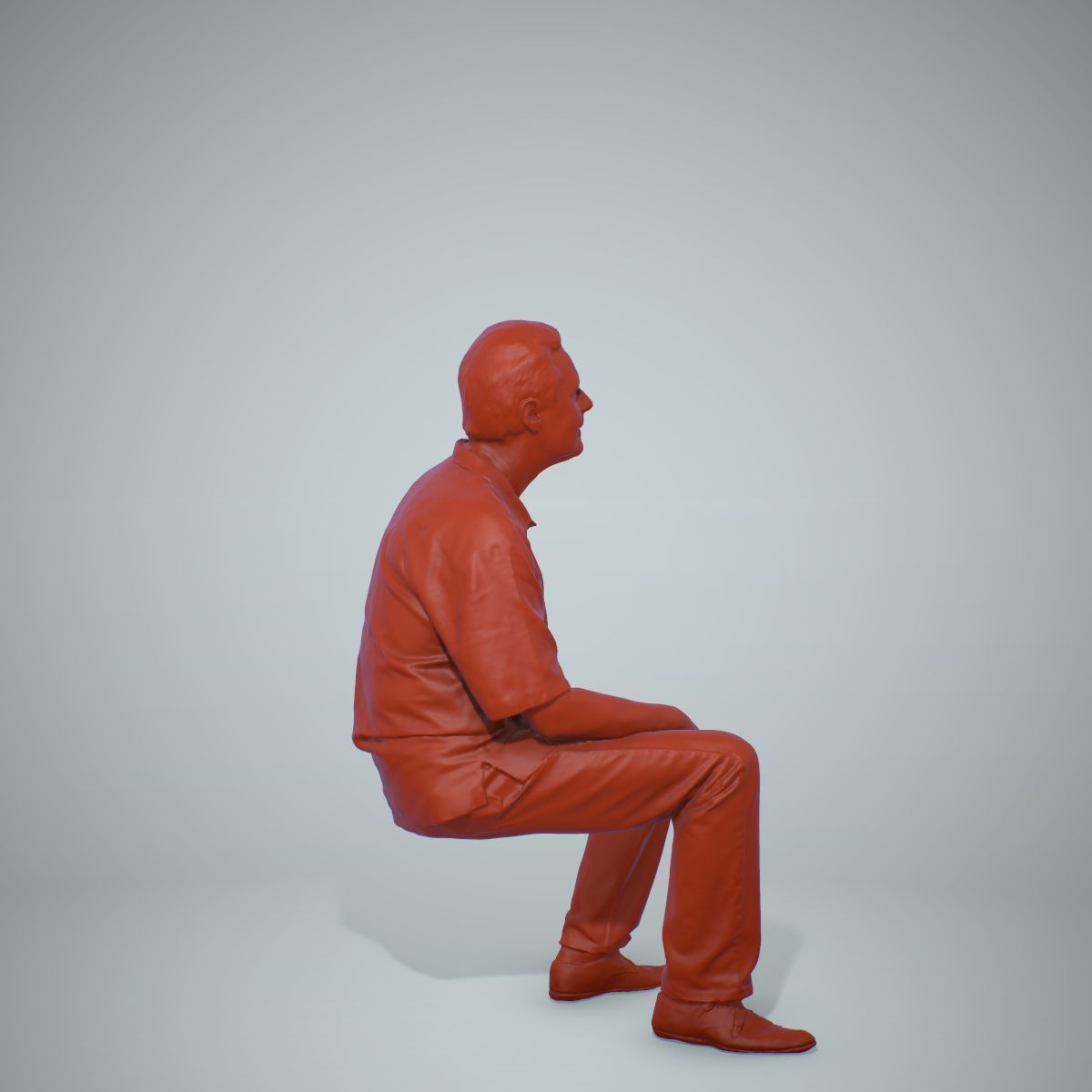 Sitting Man with Red Shirt CMan0220-HD2-O01P01-S 3D model_62