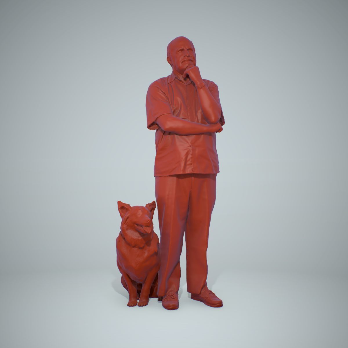 Old Man with His Dog CMan0218-HD2-O01P01-S 3D model_71