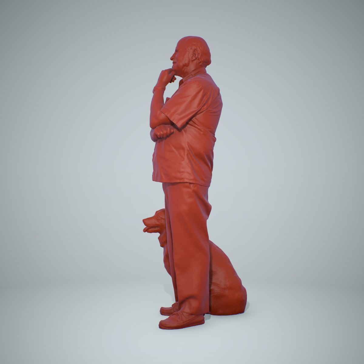 Old Man with His Dog CMan0218-HD2-O01P01-S 3D model_45