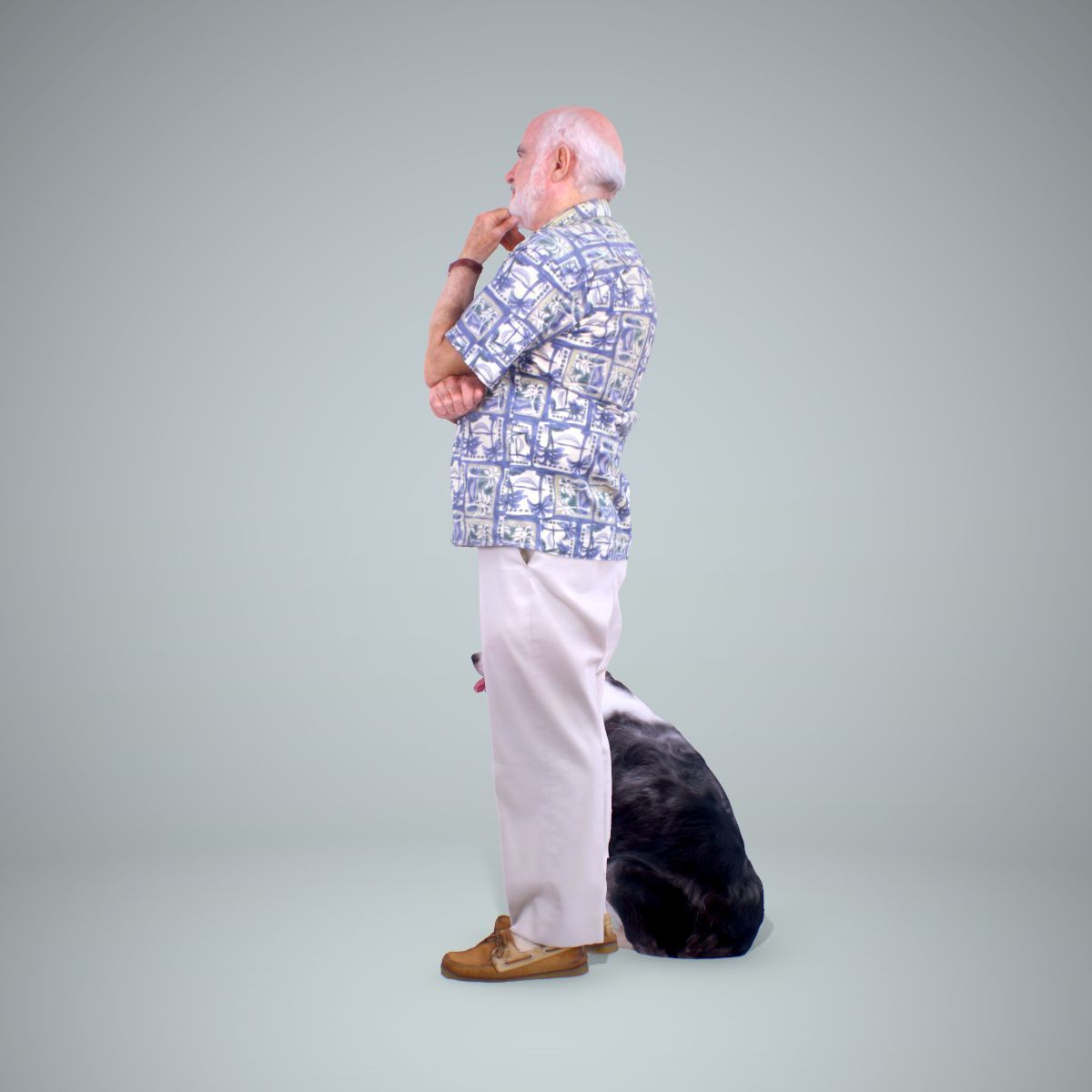 Old Man with His Dog CMan0218-HD2-O01P01-S 3D model_11