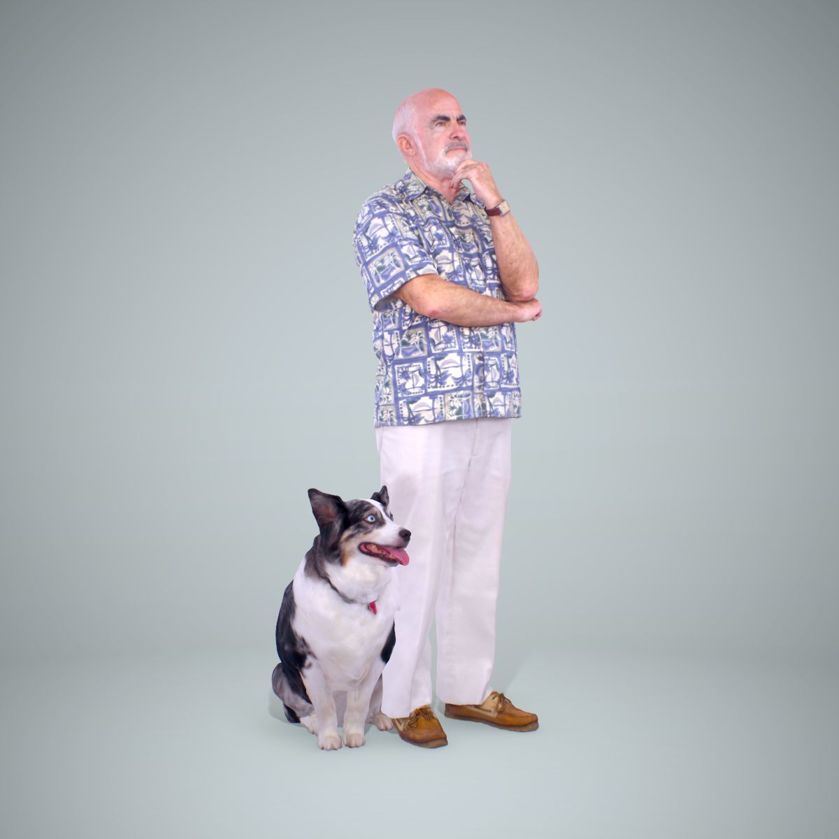 Old Man with His Dog CMan0218-HD2-O01P01-S 3D model_33
