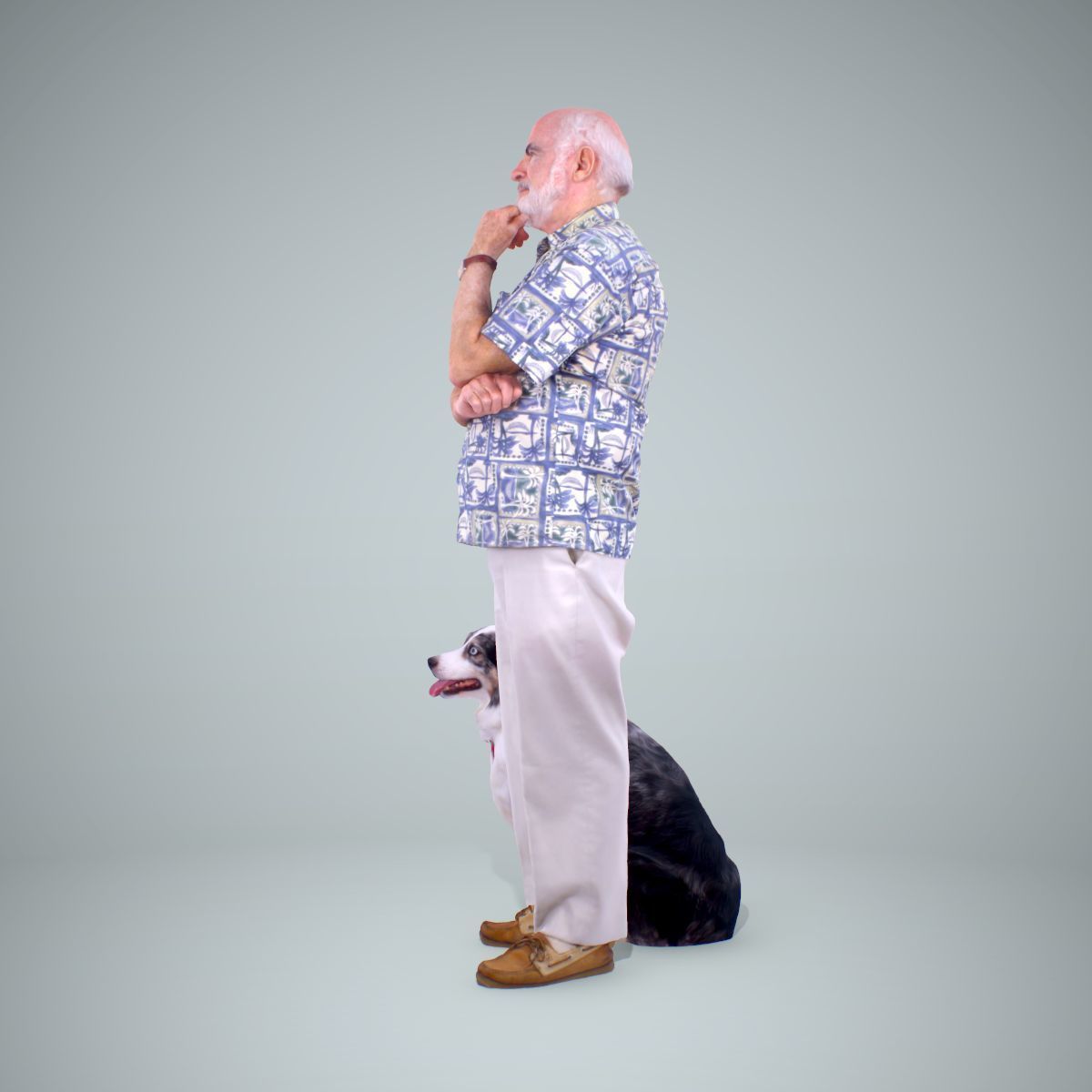 Old Man with His Dog CMan0218-HD2-O01P01-S 3D model_9