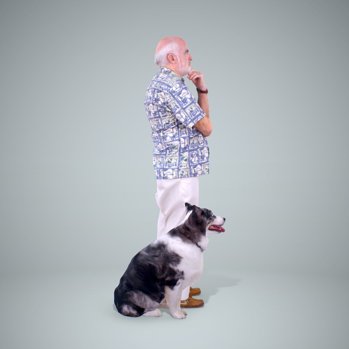 Old Man with His Dog CMan0218-HD2-O01P01-S 3D model_27