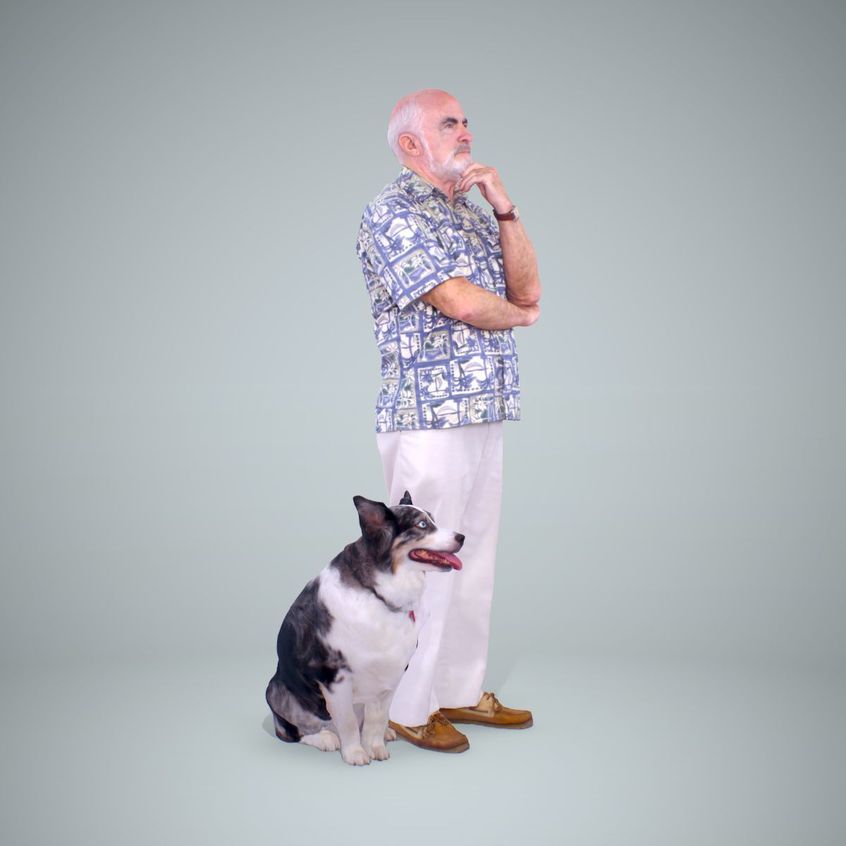 Old Man with His Dog CMan0218-HD2-O01P01-S 3D model_31